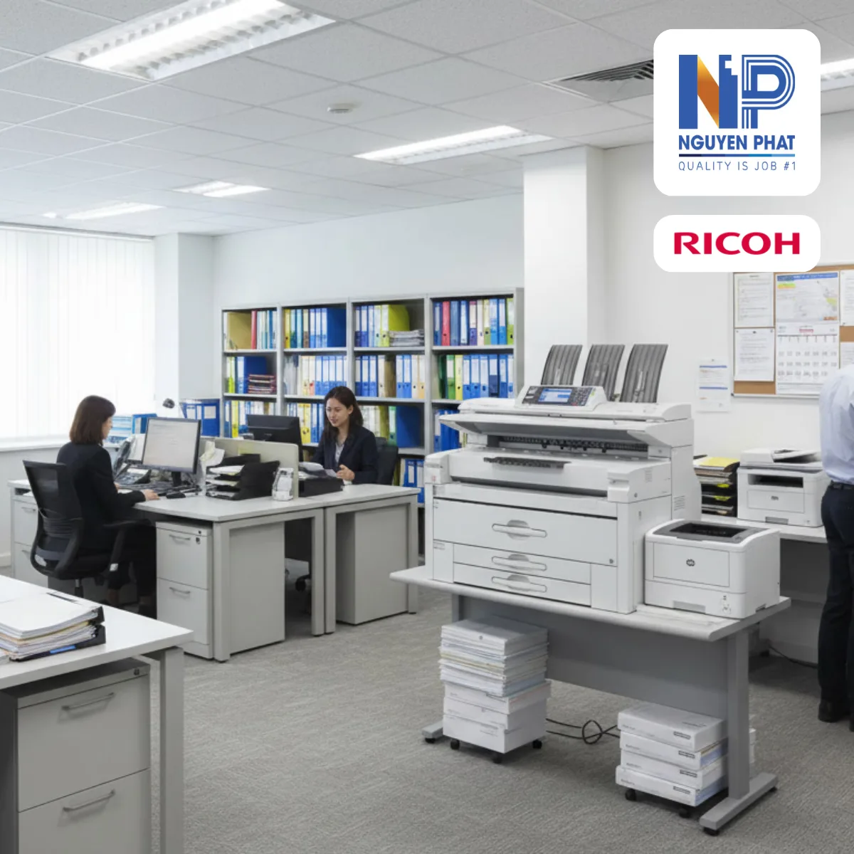 Máy Photocopy A0 Ricoh MP W5100-Likenew 95-98% - Ảnh 2