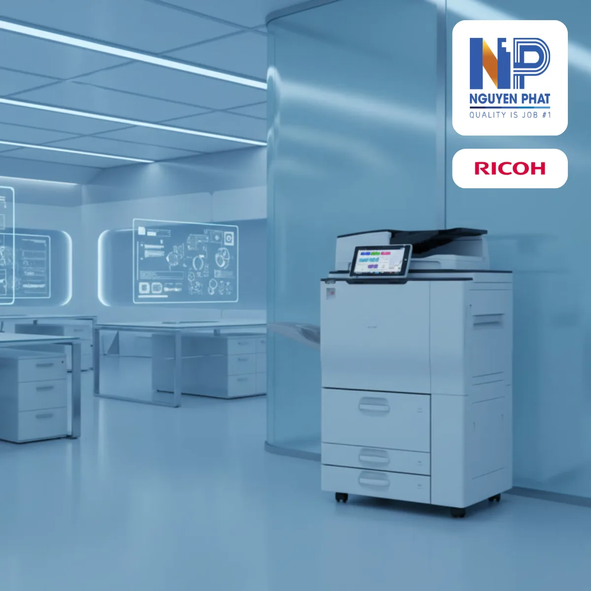 Máy Photocopy Ricoh IM 9000 (Dòng mới)- Công suất lớn - Ảnh 2