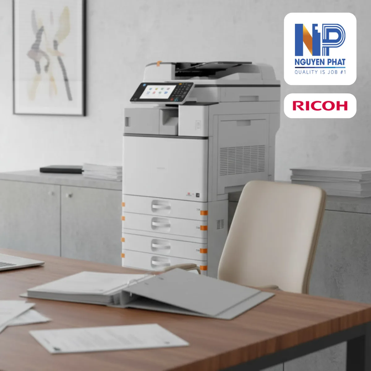 Máy Photocopy Ricoh MP 3554 Renew full Thùng - Ảnh 2