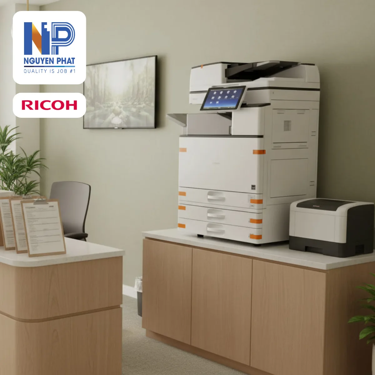 Máy photocopy Ricoh MP 6055 Renew Full Thùng - Ảnh 2