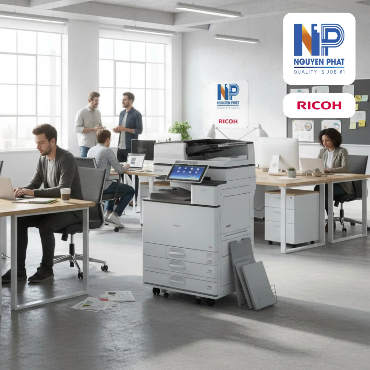 Máy Photocopy Ricoh MP C4504- Laser màu - Ảnh 2